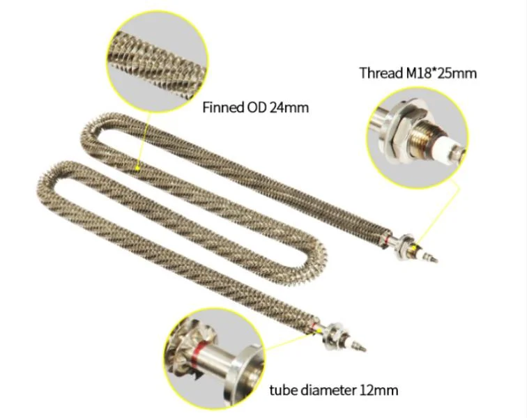 Stainless Steel Industrial Air Tubular Finned Electric Custom Made Ovens Heating Element
