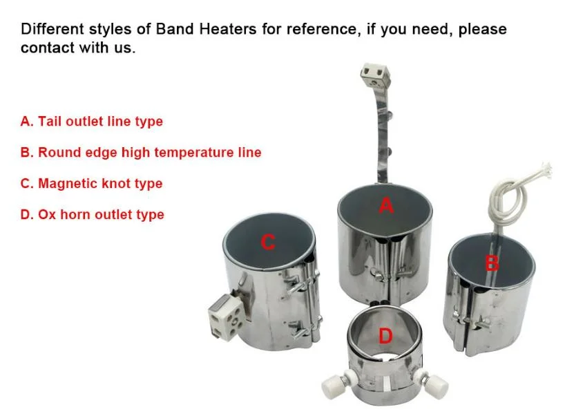 260/350/400/450/480W Mica Band Heater Stainless Steel Heating Element for Injection Machine